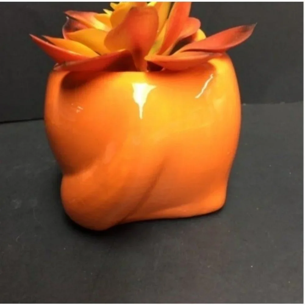 Fox Succulent Planter Orange As Is Desktop Holder Bathroom Organizer Storage